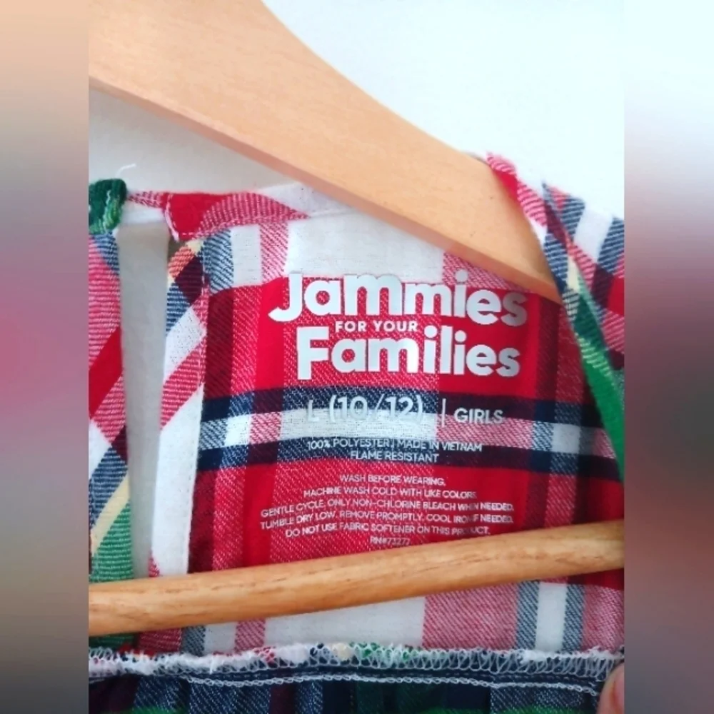 Jammies For Your Families® Christmas Kitsch Plaid Nightgown . Size L (10-12).